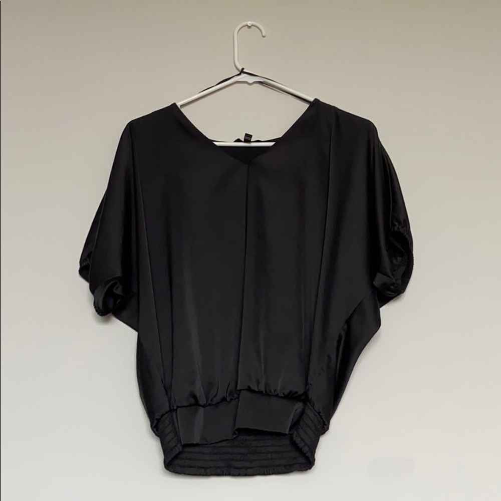 Express silk black top